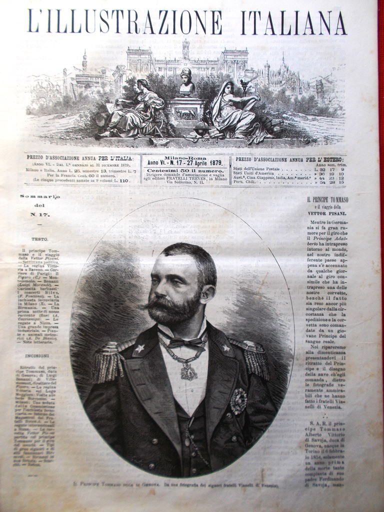 L'Illustrazione Italiana 27 Aprile 1879 Figaro Bonazzi Pisani Bocconi Birmania