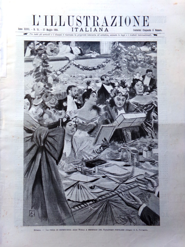 L'Illustrazione Italiana 27 Maggio 1900 Arena Milano Lago Vito Bacino …