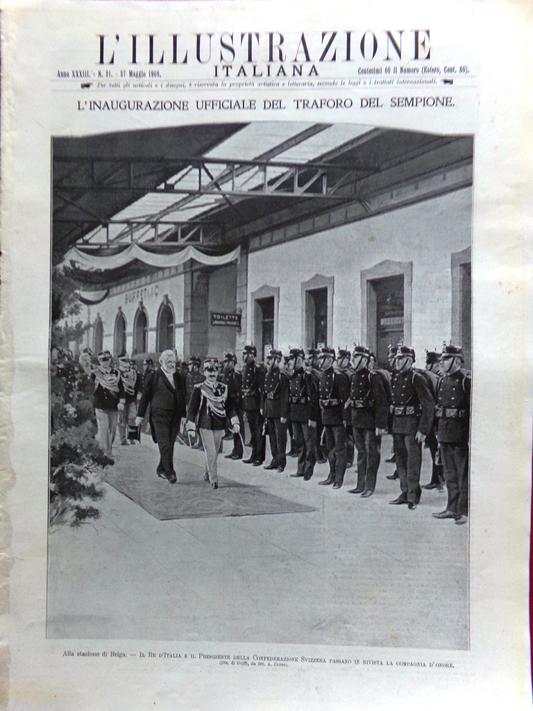 L'Illustrazione Italiana 27 Maggio 1906 Inaugurazione Traforo del Sempione Ibsen