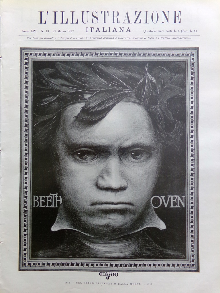 L'Illustrazione Italiana 27 Marzo 1927 Centenario Beethoven Shangai Sacchi Rio