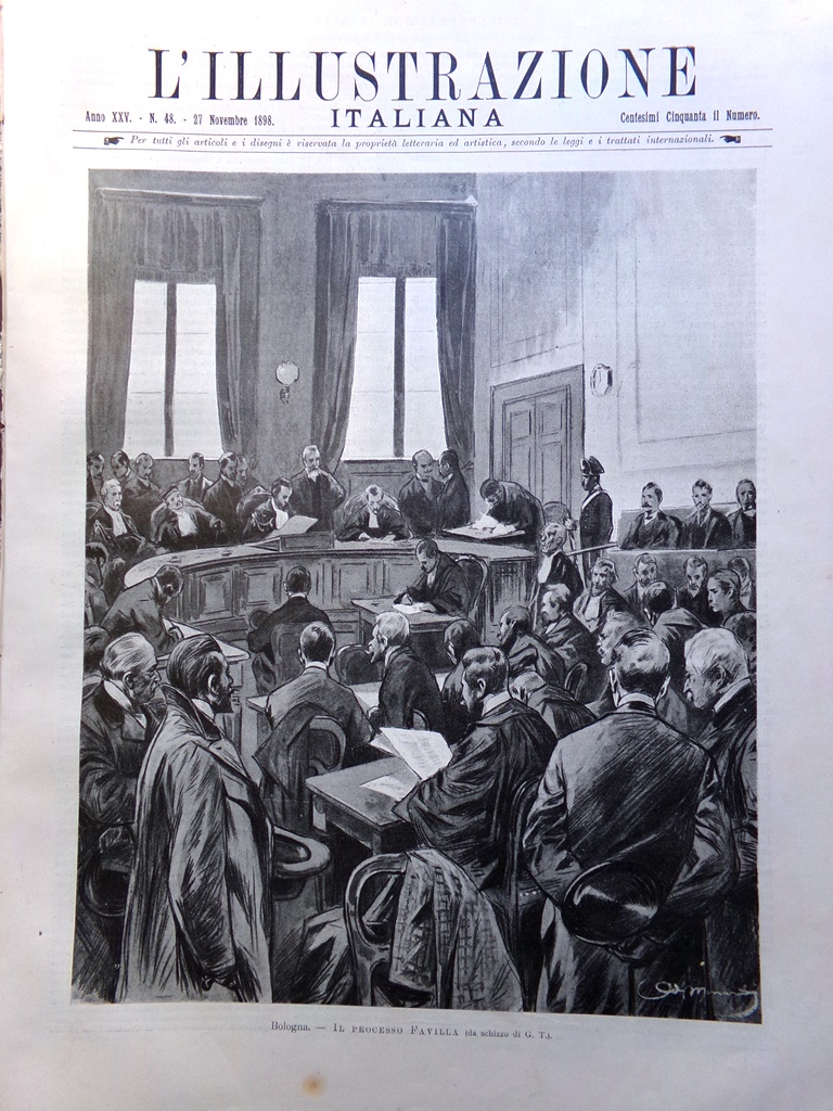 L'Illustrazione Italiana 27 Novembre 1898 Favilla Fedora Giordano Buenos Aires