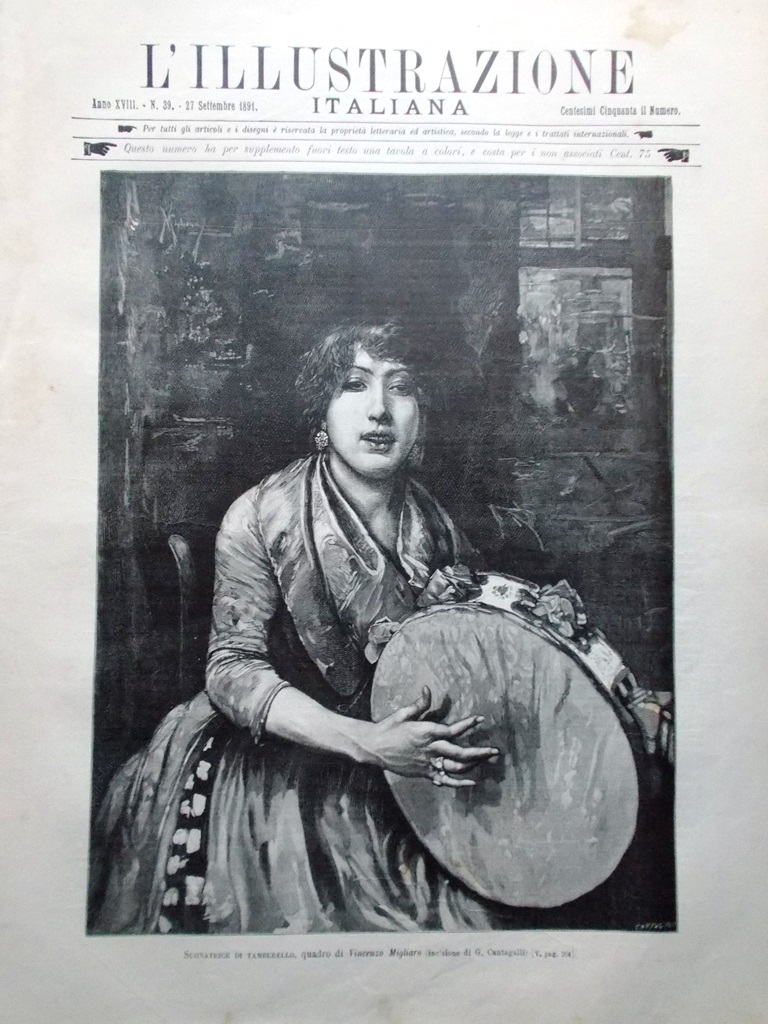 L'Illustrazione Italiana 27 Settembre 1891 Indemoniati Caravaggio Asmara Savoia