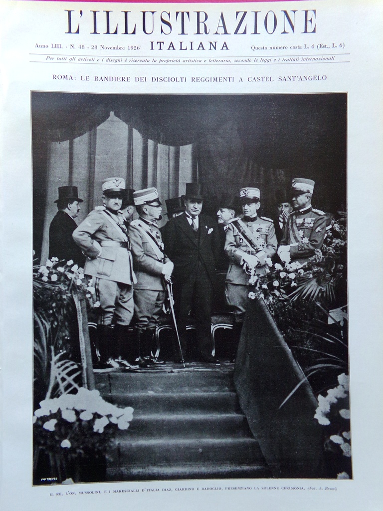 L'Illustrazione Italiana 28 Novembre 1926 Vico Schneider Tomba Puccini Pedrollo