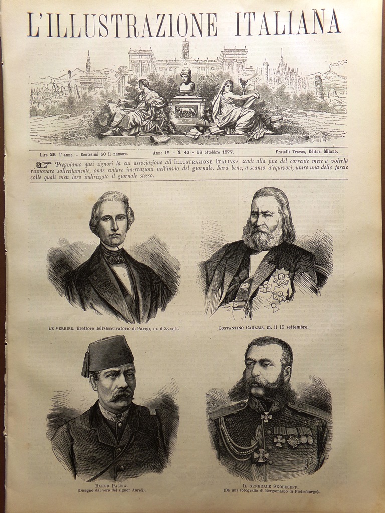 L'Illustrazione Italiana 28 Ottobre 1877 Montenegro Silistria Elezioni Francia