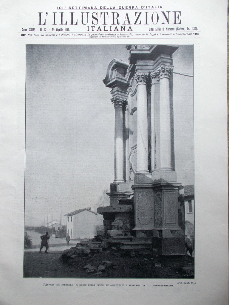 L'Illustrazione Italiana 29 Aprile 1917 WW1 Rivoluzione Russa Pantaleoni Altare