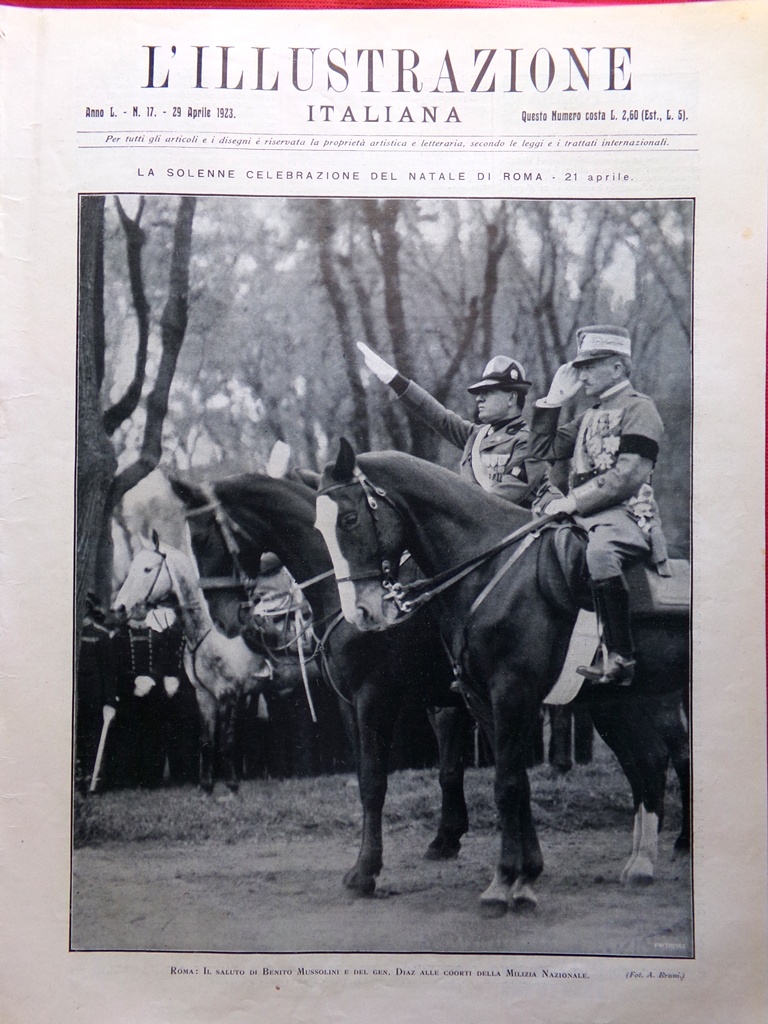 L'Illustrazione Italiana 29 Aprile 1923 Natale Roma Cavassa Derby Reale …