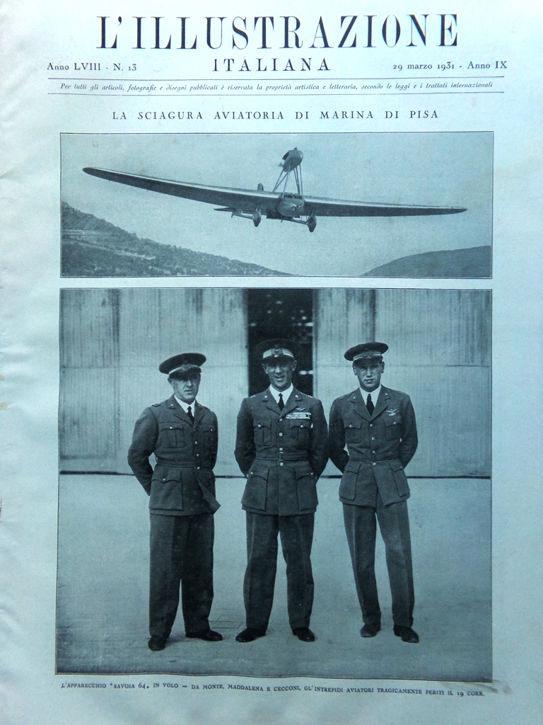 L'illustrazione Italiana 29 Marzo 1931 Maddalena Cecconi Pompei Moretti Ramadan