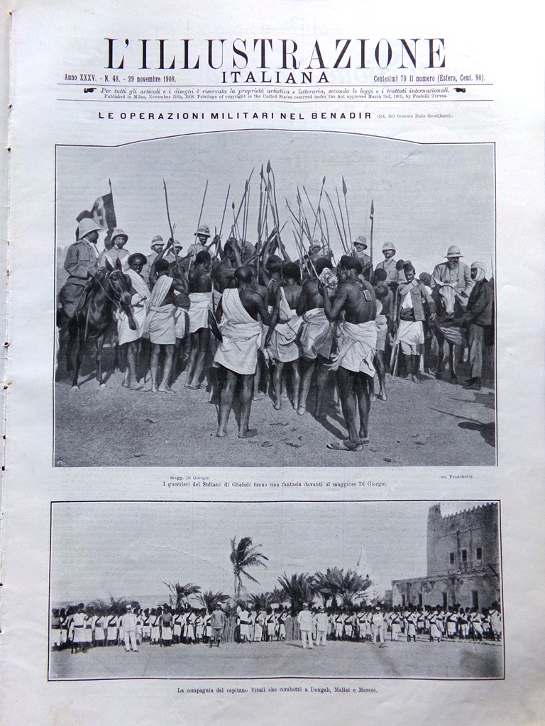 L'illustrazione Italiana 29 Novembre 1908 Radbod D'Erlanger San Francisco Napoli