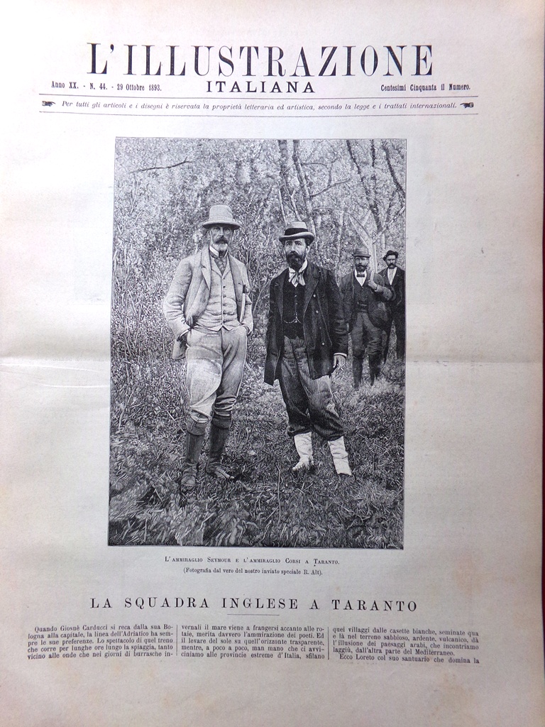 L'Illustrazione Italiana 29 Ottobre 1893 Russi Parigi Incendio Politeama Seymour