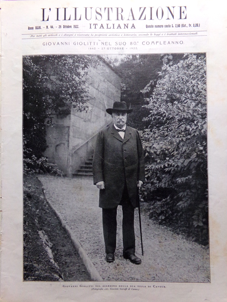 L'Illustrazione Italiana 29 Ottobre 1922 Giolitti Mussolini Fascismo Napoli Alba