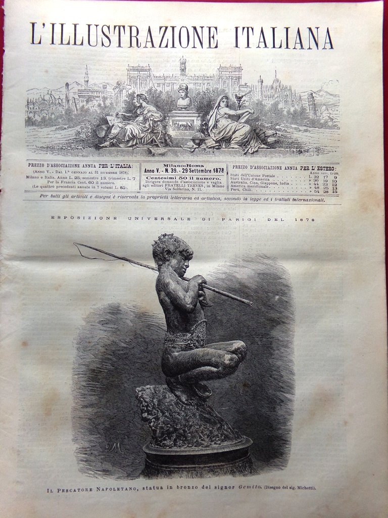 L'Illustrazione Italiana 29 Settembre 1878 Disastro Tamigi Alice Bywell Bosnia