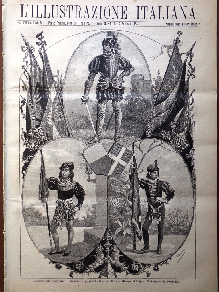 L'Illustrazione Italiana 3 Febbraio 1884 Certosa di Chiaravalle Processo Zerbini