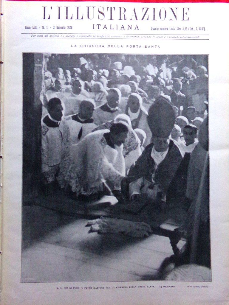 L'Illustrazione Italiana 3 Gennaio 1926 Porta Santa Pio XI Monreale …