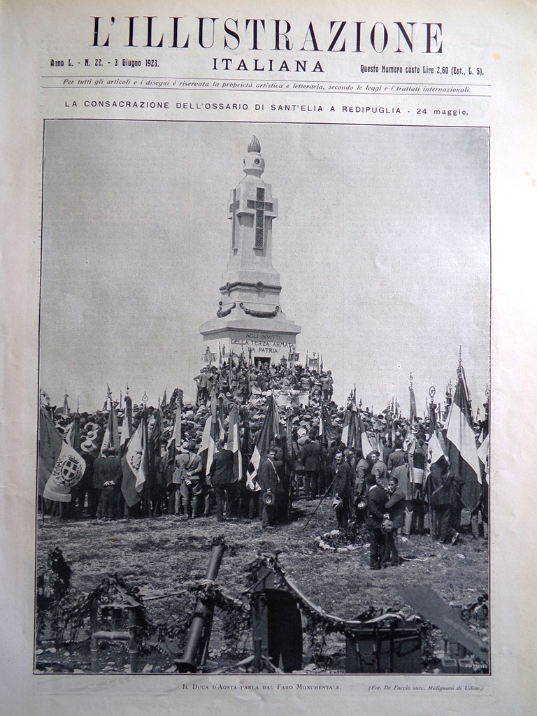 L'Illustrazione Italiana 3 Giugno 1923 Sant'Elia Redipuglia Idroelettrici Terme