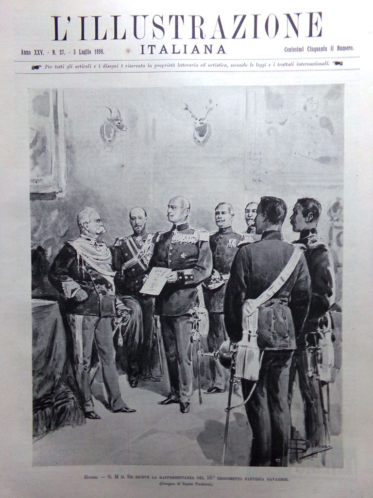 L'Illustrazione Italiana 3 Luglio 1898 Leopardi Festa dei Gigli Nola …
