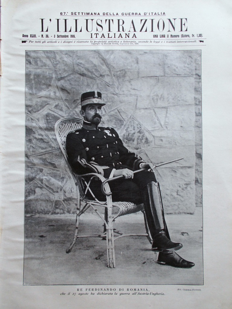 L'illustrazione Italiana 3 Settembre 1916 WW1 Salonicco Romania in Guerra …