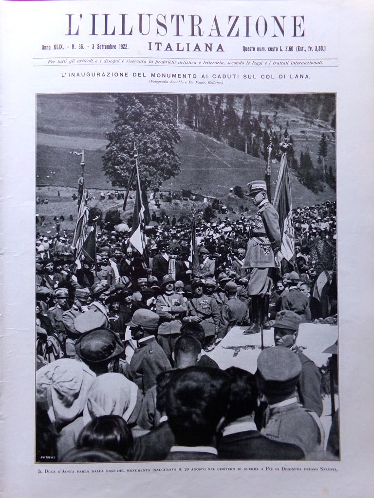 L'Illustrazione Italiana 3 Settembre 1922 Via Roma Palermo Gara Canzoni …