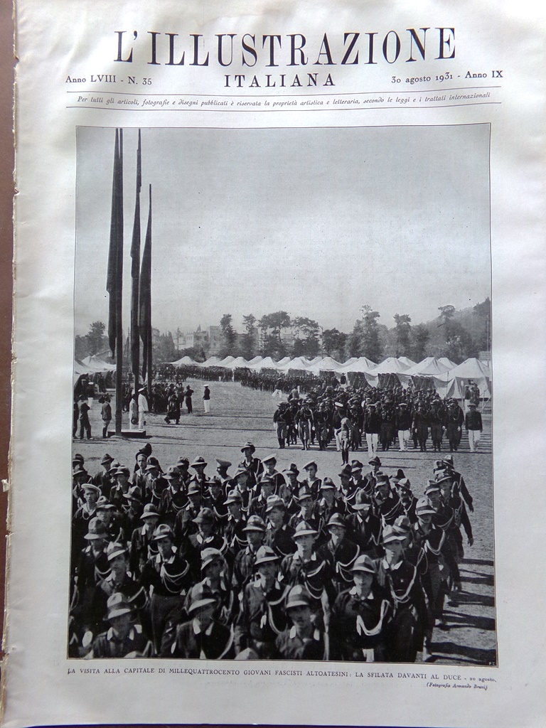 L'illustrazione Italiana 30 Agosto 1931 Musco Govi Ricordi Venezia Castelli …