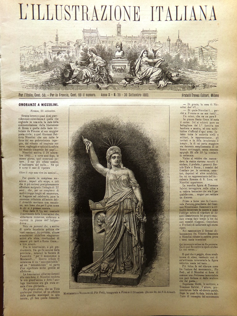 L'illustrazione Italiana 30 Settembre 1883 Casamicciola Lodi Forlì Esposizione