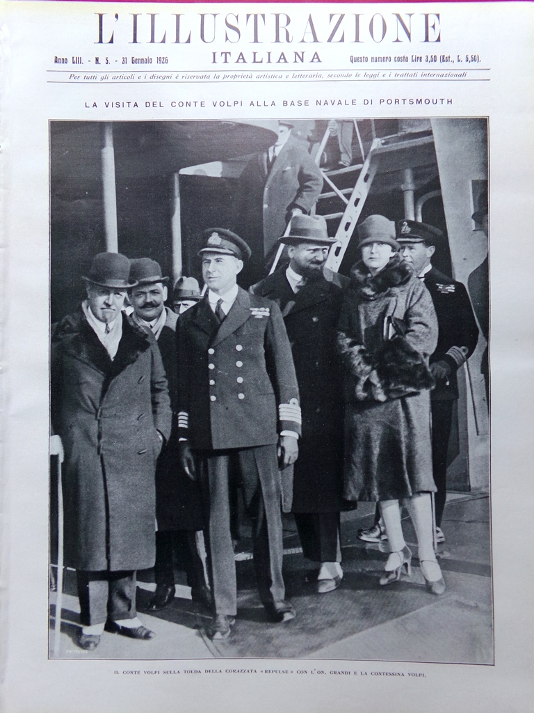 L'Illustrazione Italiana 31 Gennaio 1926 Golgi Volpi Perugia Anniversario Verdi