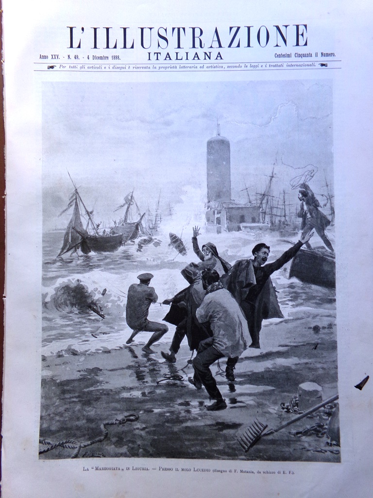 L'Illustrazione Italiana 4 Dicembre 1898 Franco Tosi Michele Carbonara Mascagni