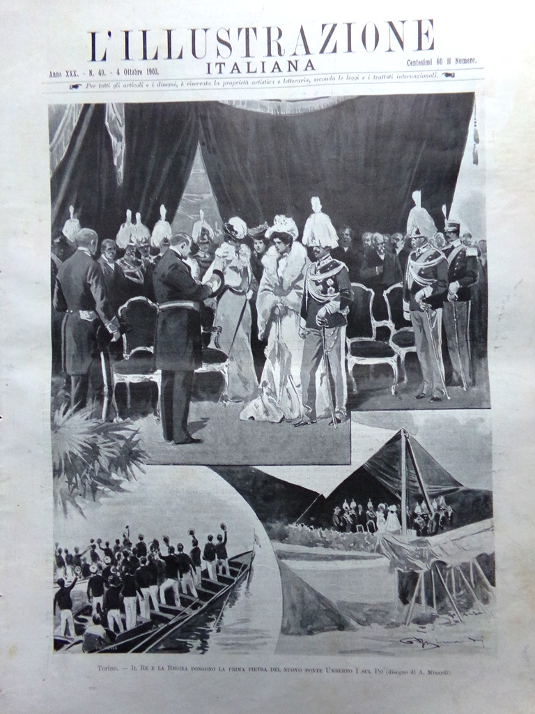 L'Illustrazione Italiana 4 Ottobre 1903 Ponte Po Grottaferrata Pio X …