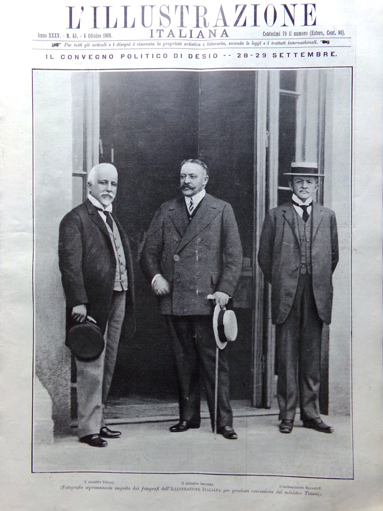 L'illustrazione Italiana 4 Ottobre 1908 Desio Wright Faenza Hofmannsthal Mistral