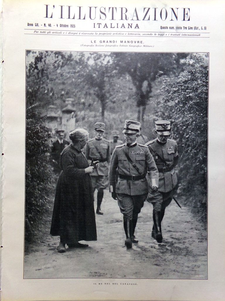L'Illustrazione Italiana 4 Ottobre 1925 Manovre Canavese Russia Petrolio Baltico