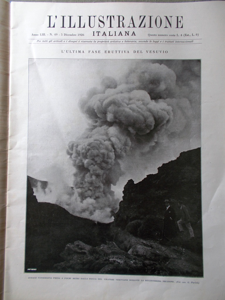 L'Illustrazione Italiana 5 Dicembre 1926 Puccini Vesuvio Bolidi Rossi Schneider