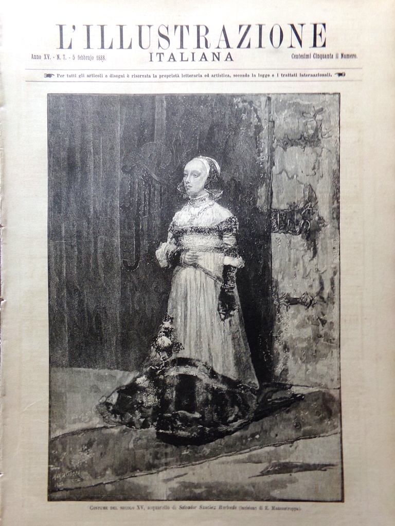 L'Illustrazione Italiana 5 Febbraio 1888 Policlinico di Roma Mora Massaua …