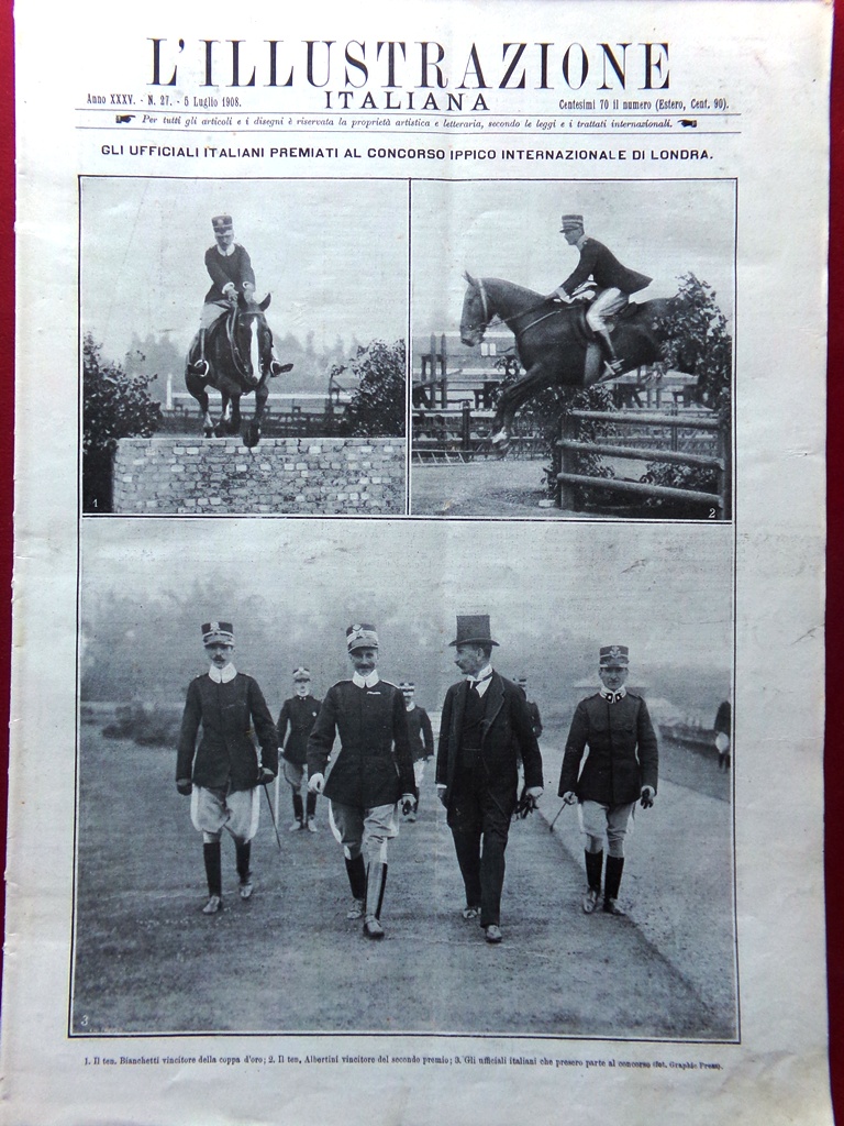 L'illustrazione Italiana 5 Luglio 1908 Jacovacci Perrone Bangkok Bianchetti Siam