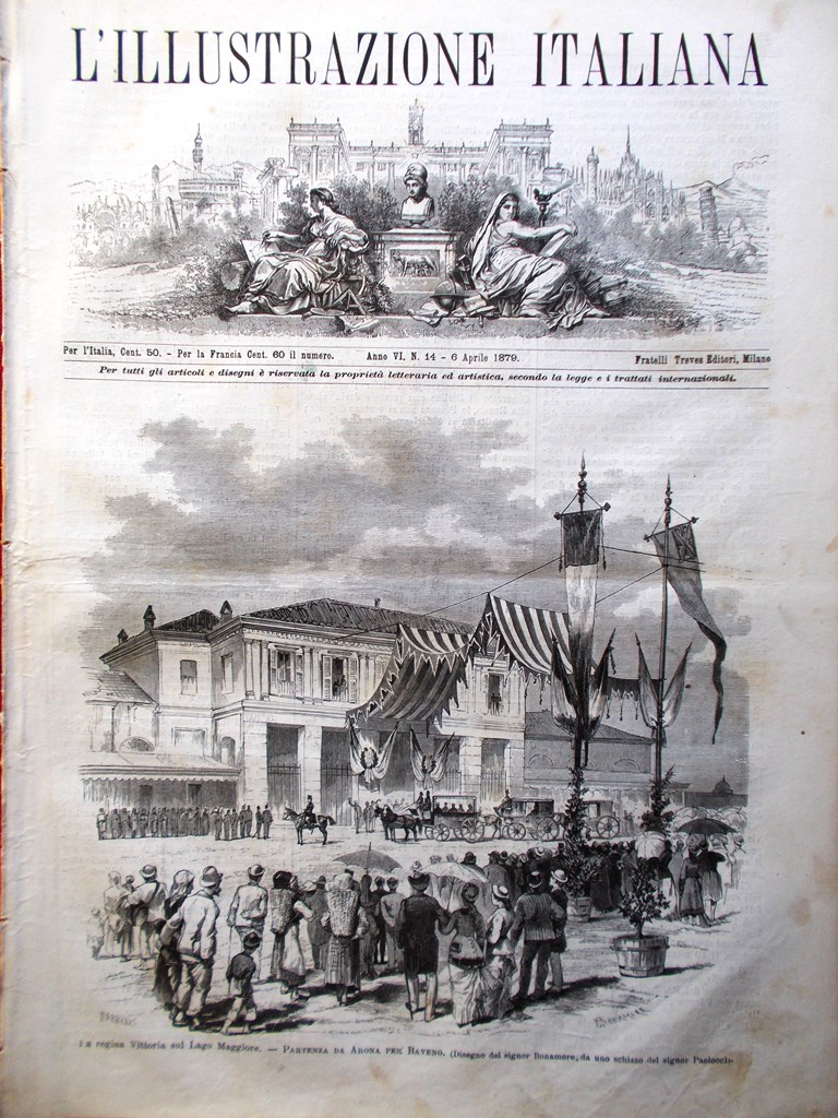 L'Illustrazione Italiana 6 Aprile 1879 Vittoria Thorn Seghedino Ossario Novara