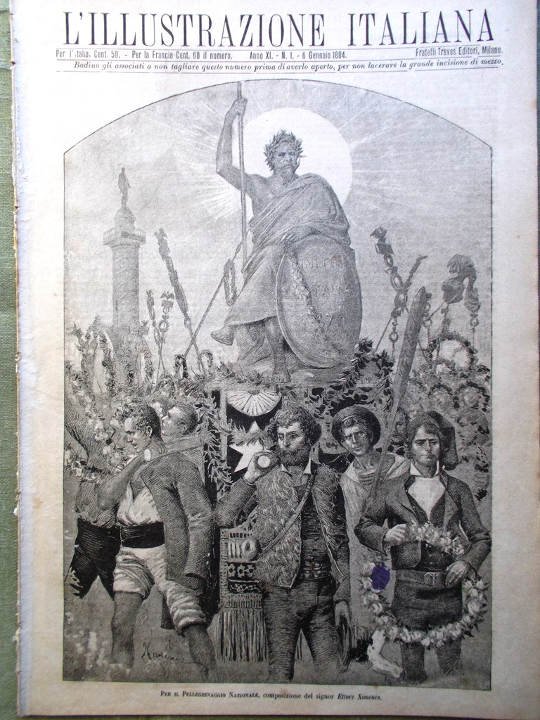 L'Illustrazione Italiana 6 Gennaio 1884 De Sanctis Rivista Farnesina Feste …