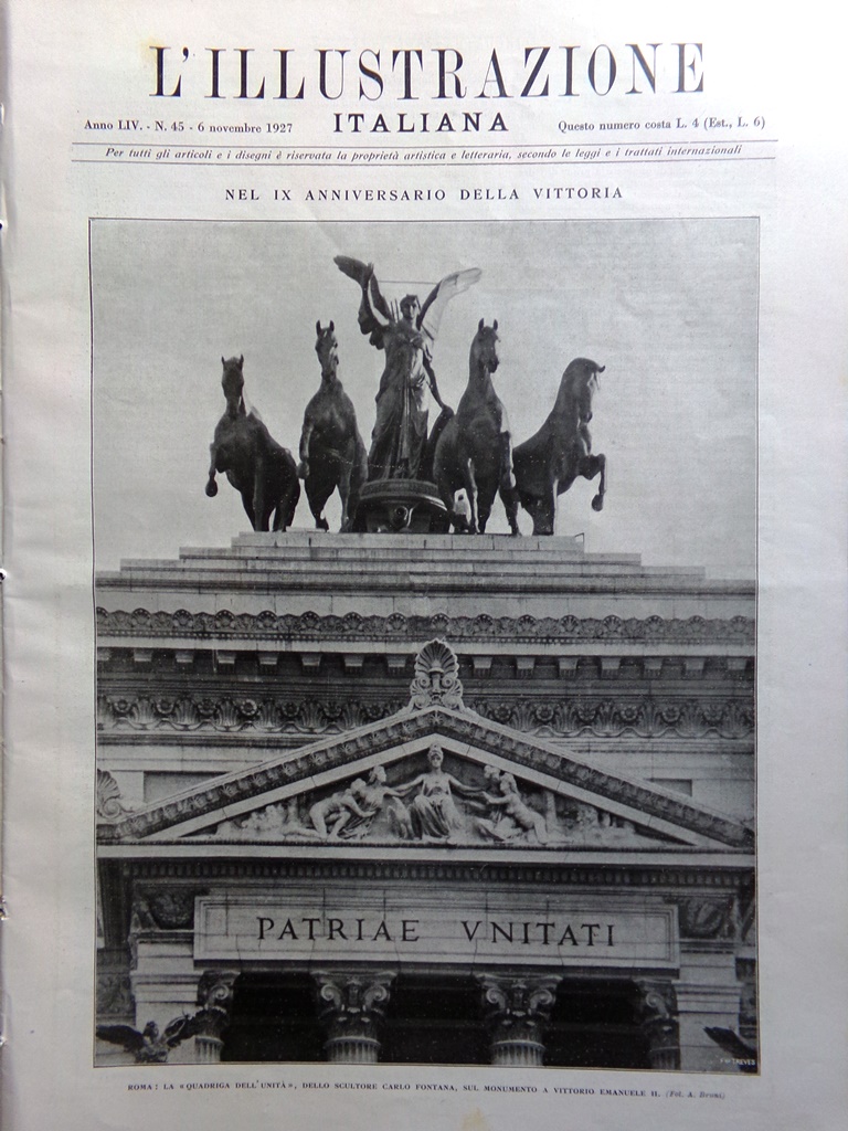 L'Illustrazione Italiana 6 Novembre 1927 Vera Montenegro Cuba Marcia Roma …