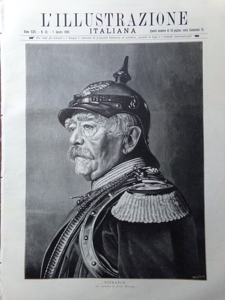 L'Illustrazione Italiana 7 Agosto 1898 Morte Otto Von Bismarck Perosi …