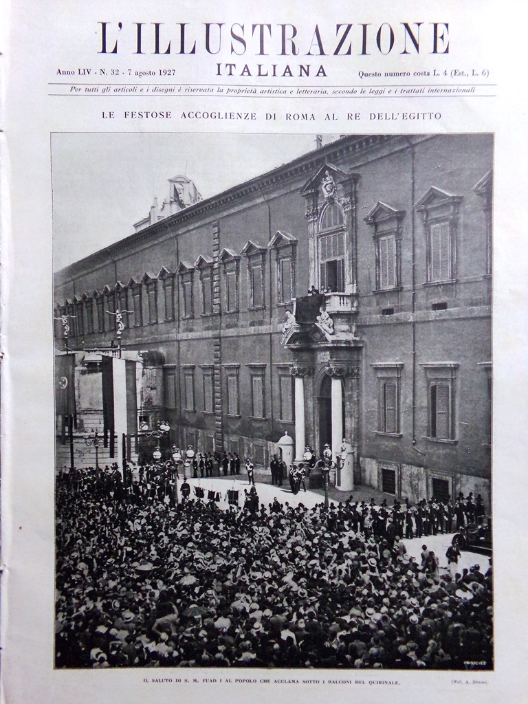 L'Illustrazione Italiana 7 Agosto 1927 Provincia di Pescara Fuad Foresta …