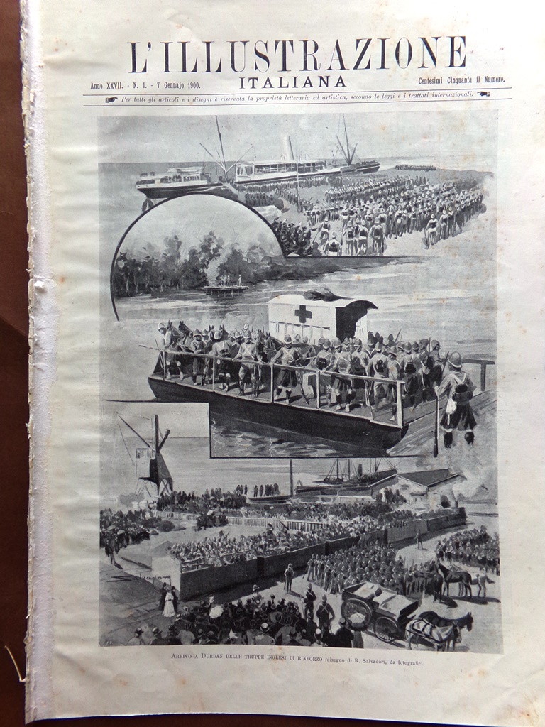 L'Illustrazione Italiana 7 Gennaio 1900 Frana Amalfi Boeri Transvaal Suore …