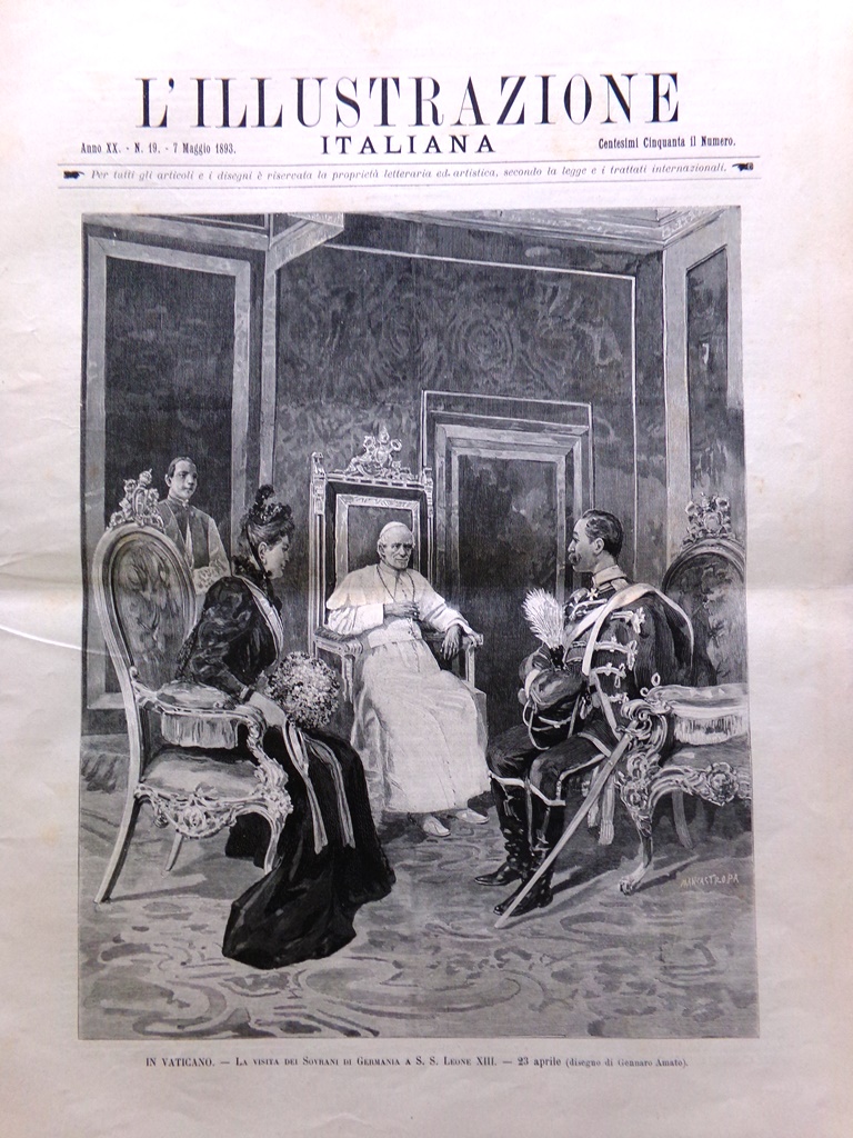 L'Illustrazione Italiana 7 Maggio 1893 Nozze d'Argento Capannelle Quirinale Vega