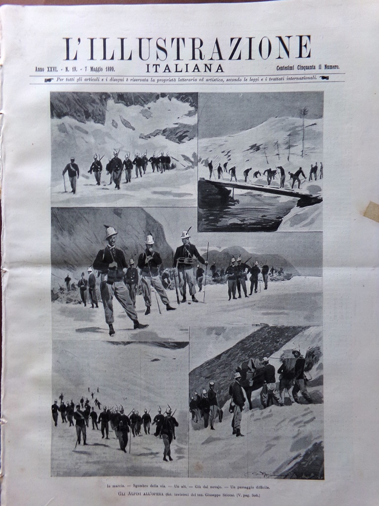L'Illustrazione Italiana 7 Maggio 1899 Alpini Firenze Antica Sant'Antonio Fuoco