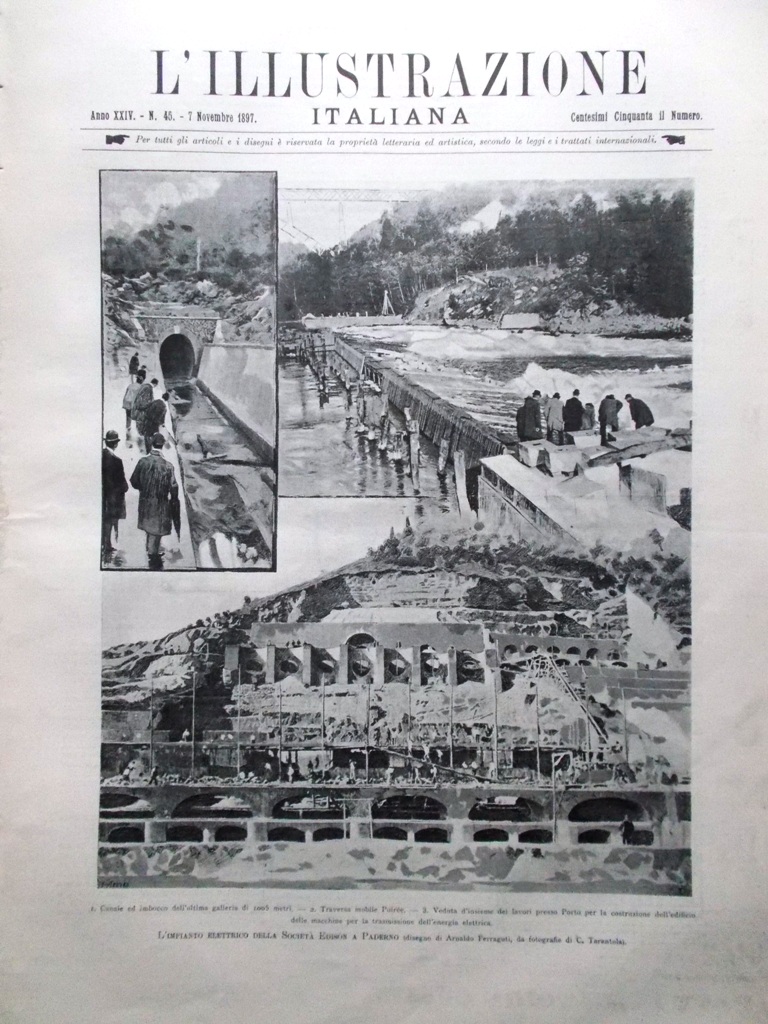 L'illustrazione Italiana 7 Novembre 1897 Paderno Caduti Lafolè Congresso Napoli