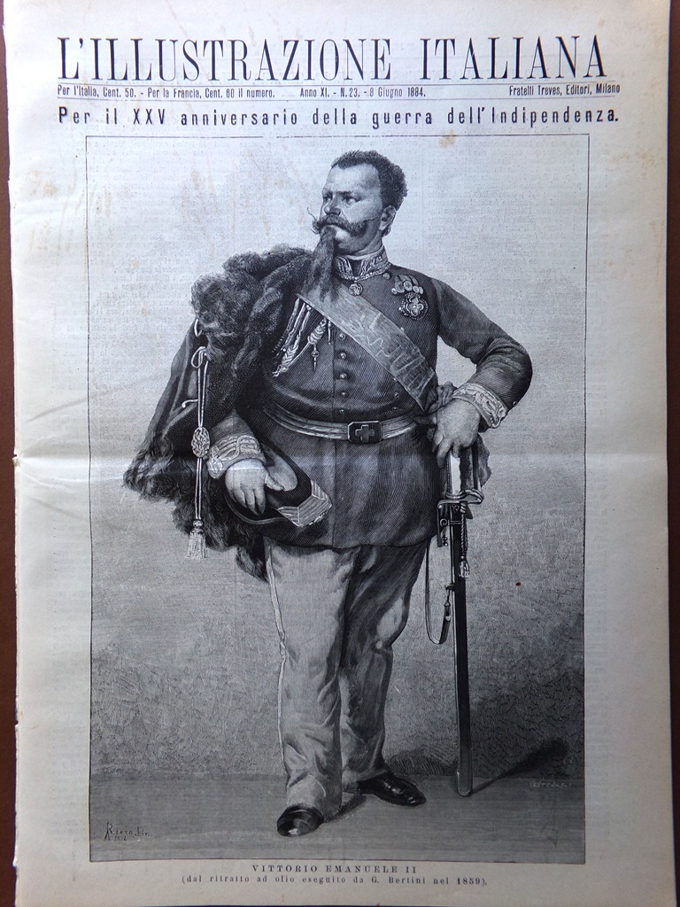 L'Illustrazione Italiana 8 Giugno 1884 Anniversario Guerra Indipendenza Magenta