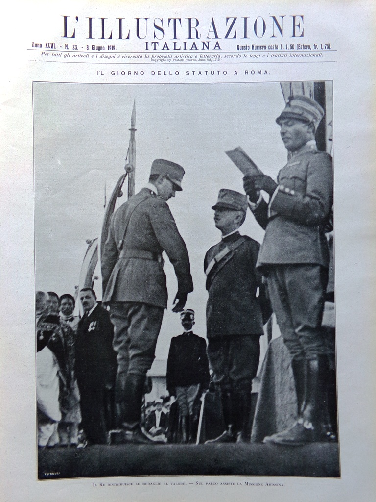 L'Illustrazione Italiana 8 Giugno 1919 Statuto Girardengo Corsini Trieste Monaco