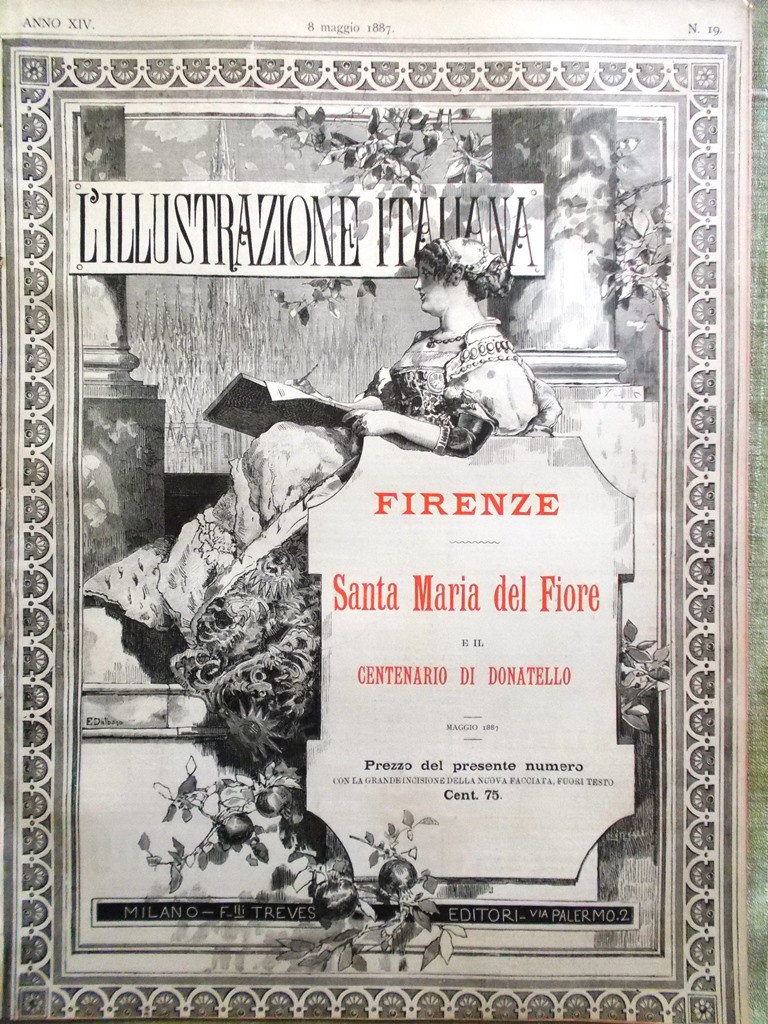 L'Illustrazione Italiana 8 Maggio 1887 Speciale Duomo di Firenze Donatello …