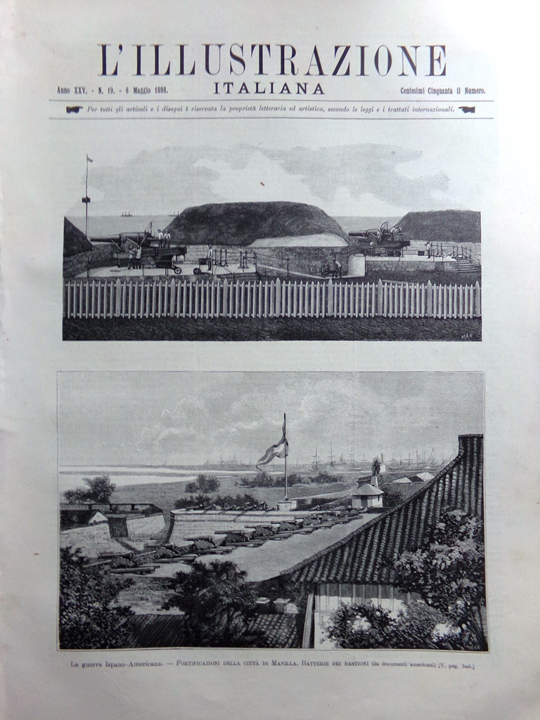L'Illustrazione Italiana 8 Maggio 1898 Guerra Spagna America Tumulti Bari …
