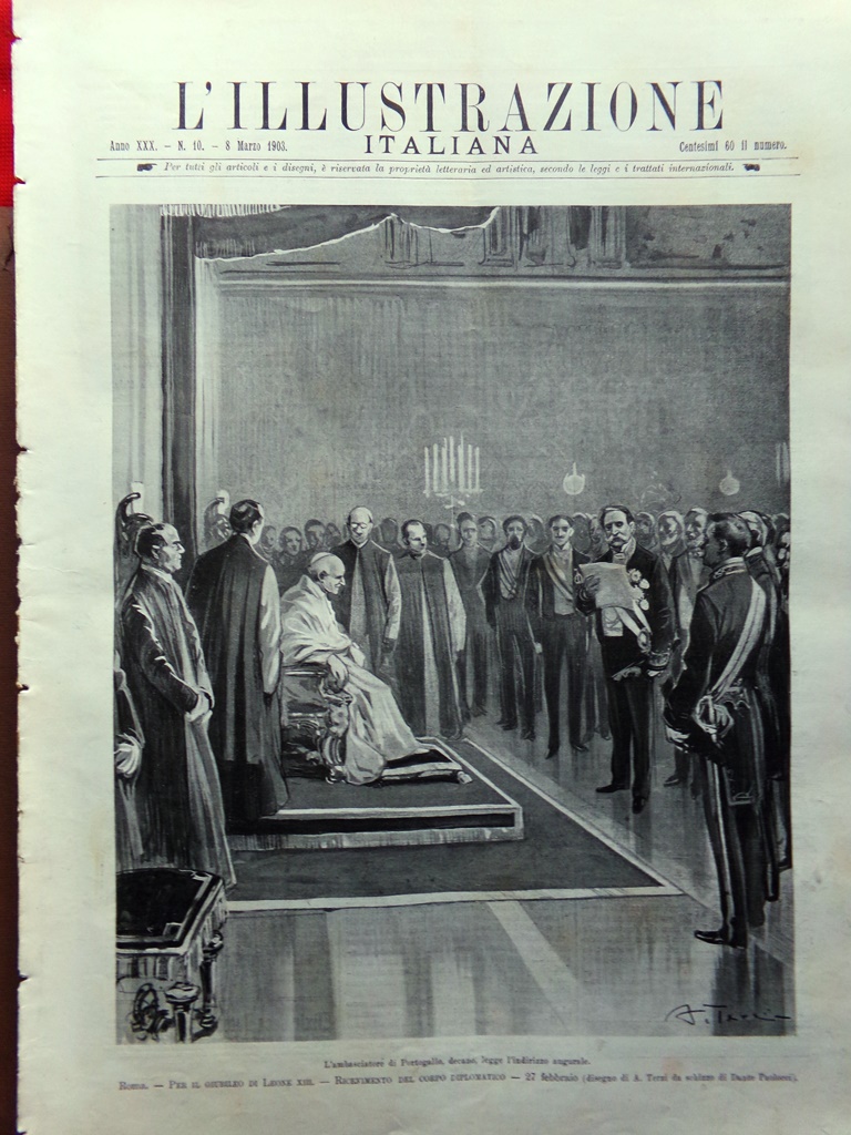 L'Illustrazione Italiana 8 Marzo 1903 Leone XIII Puccini Poeti Dialettali …