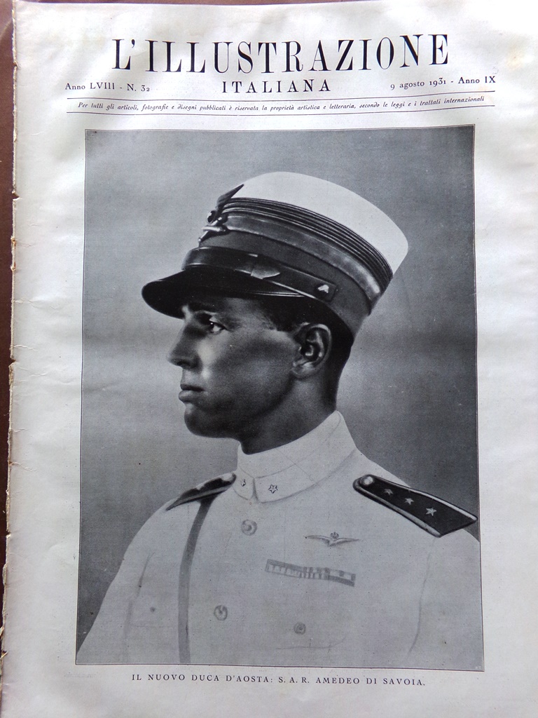 L'illustrazione Italiana 9 Agosto 1931 Varo del Rex Giulio Ricordi …