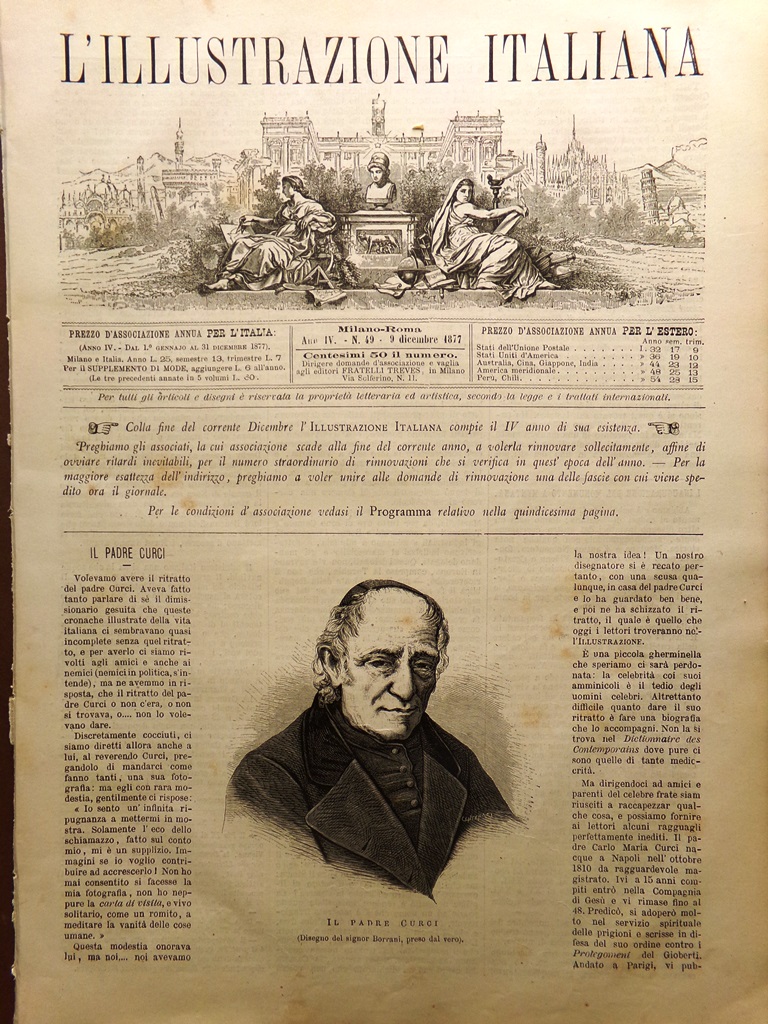 L'Illustrazione Italiana 9 Dicembre 1877 Maiella Abruzzo Chieti Mentana Erzerum