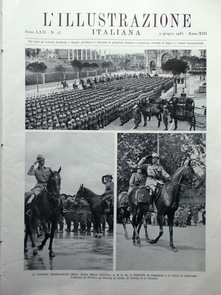 L'Illustrazione Italiana 9 Giugno 1935 Laurel Hardy Sauro Carosello Modena …