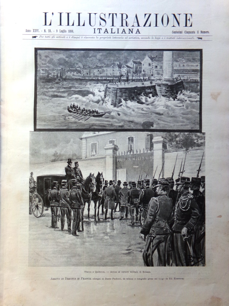 L'Illustrazione Italiana 9 Luglio 1899 Affare Dreyfus Foro Romano Favretto …