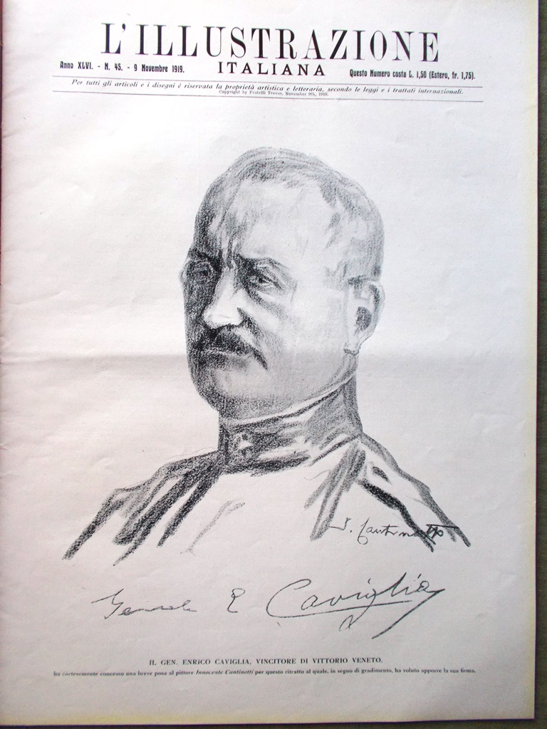 L'Illustrazione Italiana 9 Novembre 1919 Caviglia Montello Favorita Palermo Lupa